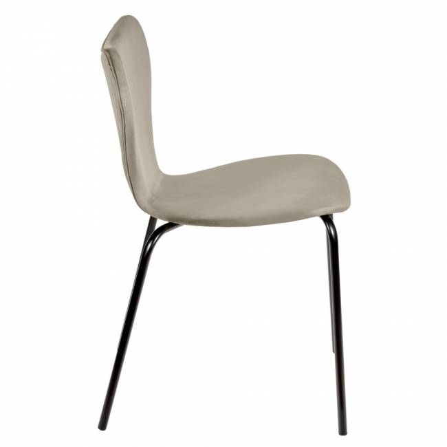 Стул Seven Style латте велюр с чёрными ножками Стул Seven Style латте велюр с чёрными ножками