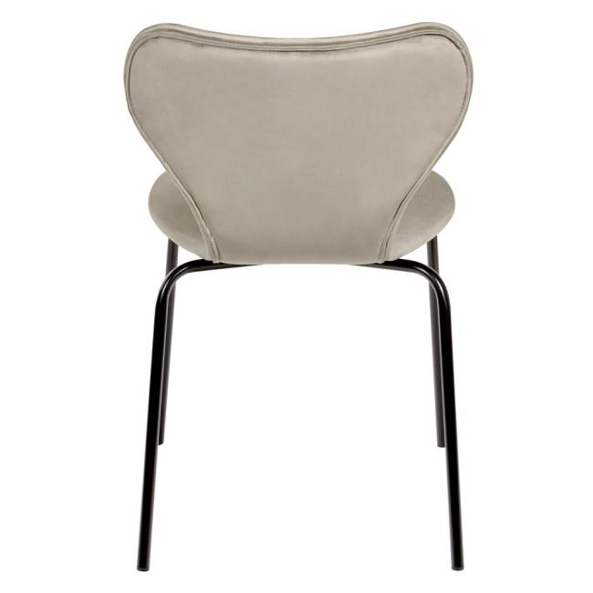 Стул Seven Style латте велюр с чёрными ножками Стул Seven Style латте велюр с чёрными ножками