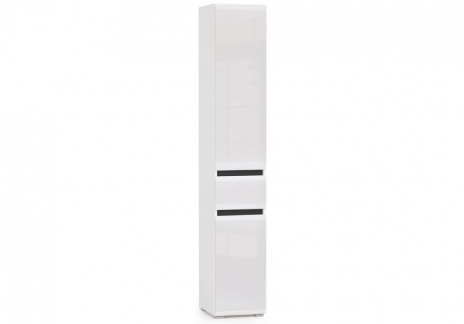 Сейдиль с ящиком белый премиум / черный / белый глянец