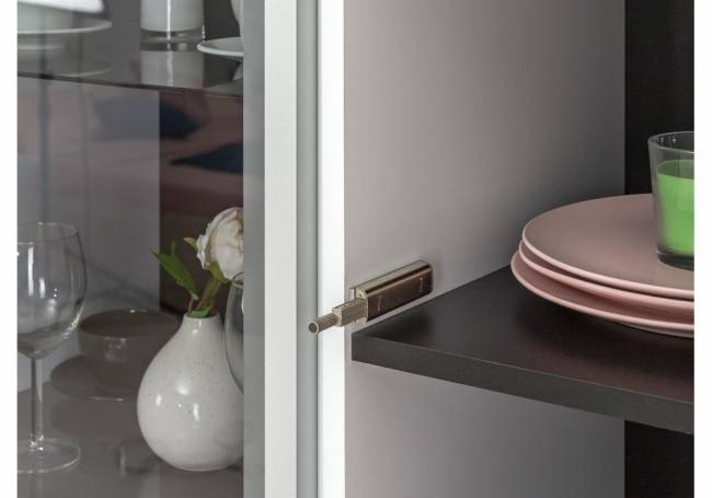 Сейдиль с ящиком белый премиум / черный / белый глянец