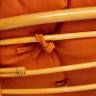 Кресло-качалка PAPASAN/ПАПАСАН w 23/01 B /с подушкой/ 115х78х104 см, Honey (мед), ткань Оранжевый, С 23
