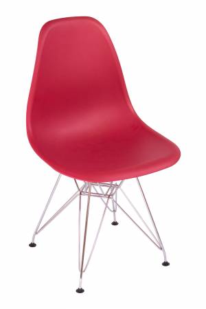 Стул Eames винный, опора металл
