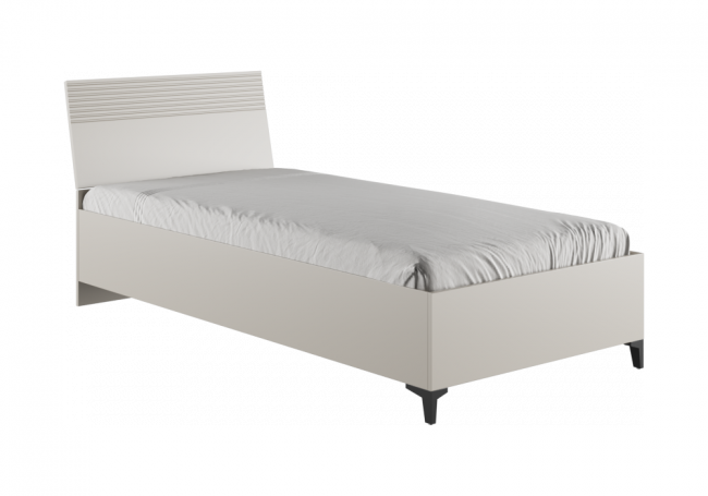 Кровать Кровать Ника 90х200 с основанием дсп бежевый мат-05 / кашемир