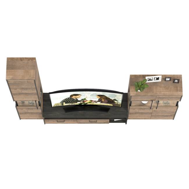 Мебель для гостиной в стиле лофт с подсветкой Трувор № 26 цвет дуб гранж песочный/интра Мебель для гостиной в стиле лофт с подсветкой Трувор № 26 цвет дуб гранж песочный/интра