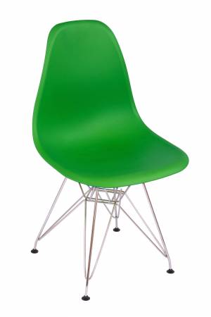 Стул Eames зеленый, опора металл