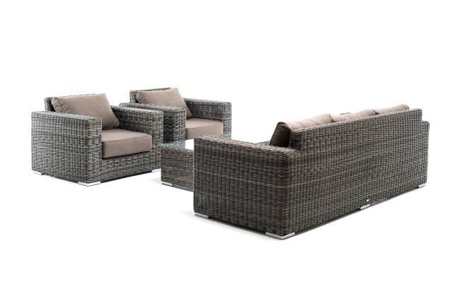 "Боно" лаунж-зона из искусственного ротанга, цвет графит