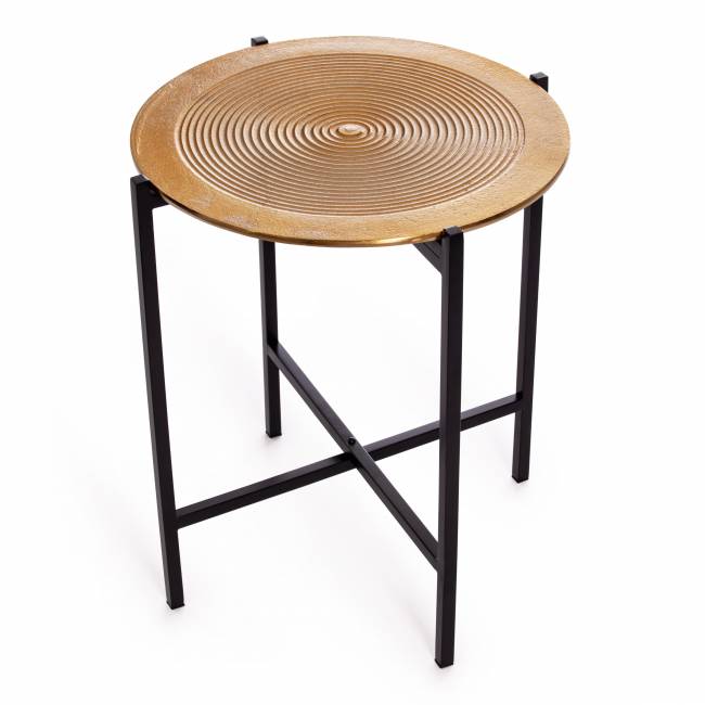 Столик кофейный Secret De Maison BLOOM ( mod. 11873-B ) алюминиевый сплав, 46*46*51 см, черный/античная медь черный/античная медь алюминиевый сплав