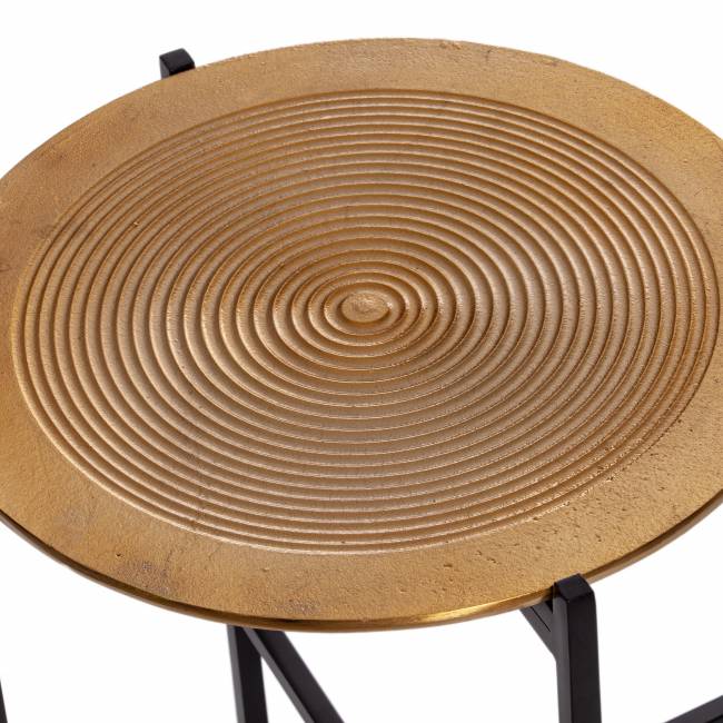 Столик кофейный Secret De Maison BLOOM ( mod. 11873-B ) алюминиевый сплав, 46*46*51 см, черный/античная медь черный/античная медь алюминиевый сплав