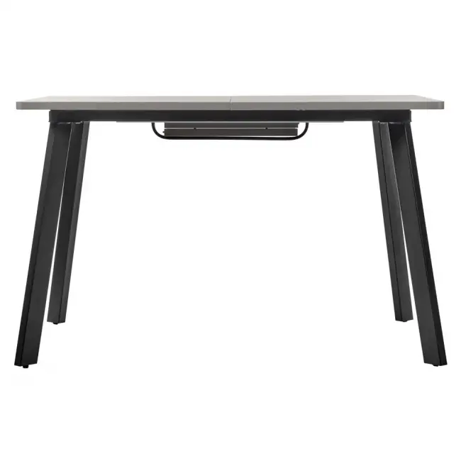 Стол Dublin раскладной 120-160х80х75 серый мрамор с чёрными ножками Стол Dublin раскладной 120-160х80х75 серый мрамор с чёрными ножками