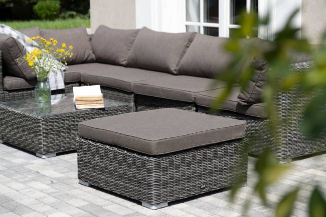 "Лунго" трансформирующаяся лаунж-зона из искусственного ротанга, цвет графит "Лунго" трансформирующаяся лаунж-зона из искусственного ротанга, цвет графит