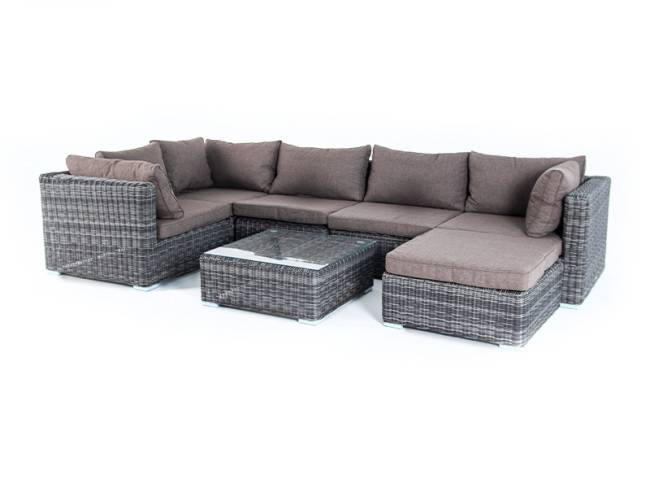 "Лунго" трансформирующаяся лаунж-зона из искусственного ротанга, цвет графит "Лунго" трансформирующаяся лаунж-зона из искусственного ротанга, цвет графит