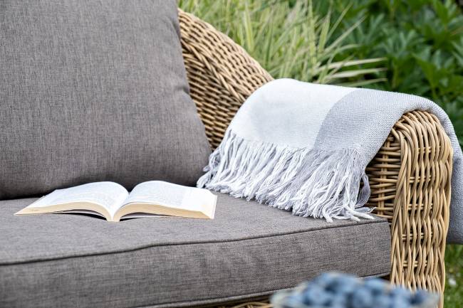 "Кон Панна" лаунж-зона из искусственного ротанга, цвет соломенный "Кон Панна" лаунж-зона из искусственного ротанга, цвет соломенный