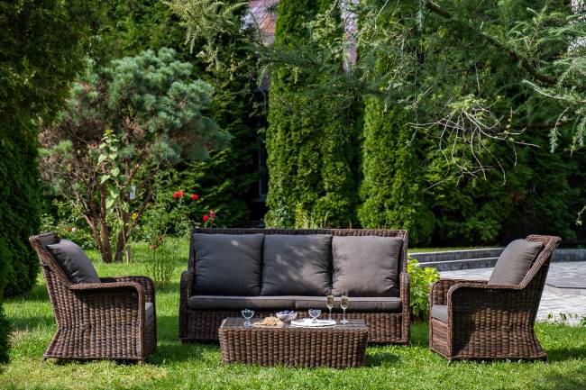 "Гляссе" лаунж-зона из искусственного ротанга, цвет коричневый "Гляссе" лаунж-зона из искусственного ротанга, цвет коричневый