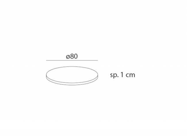 Стол пластиковый обеденный Frasca Maxi Fix Laminato тортора Ø800х720 мм