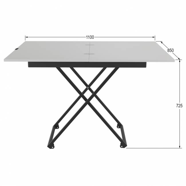Стол универсальный трансформируемый АНДРЭ Loft ЛДСП белый/чёрный Стол универсальный трансформируемый АНДРЭ Loft ЛДСП белый/чёрный