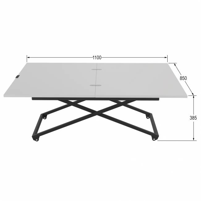 Стол универсальный трансформируемый АНДРЭ Loft ЛДСП белый/чёрный Стол универсальный трансформируемый АНДРЭ Loft ЛДСП белый/чёрный