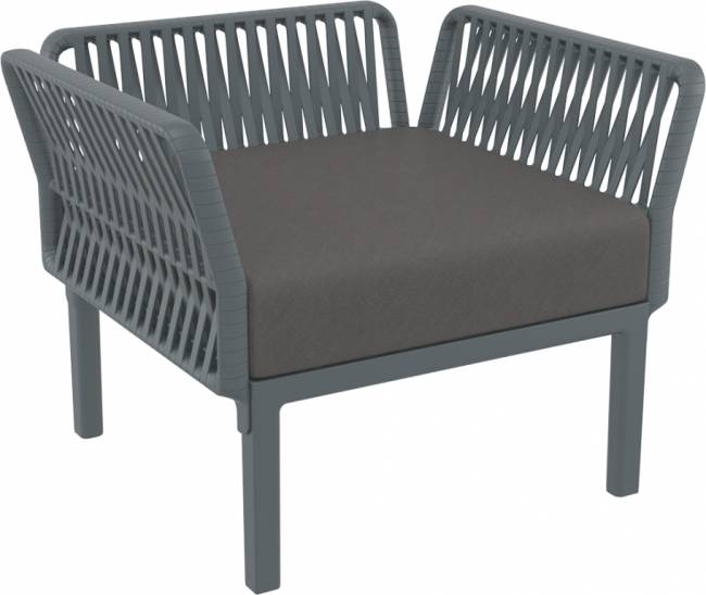 Комплект пластиковой мебели Portofino Lounge темно-серый, темно-серый Комплект пластиковой мебели Portofino Lounge темно-серый, темно-серый