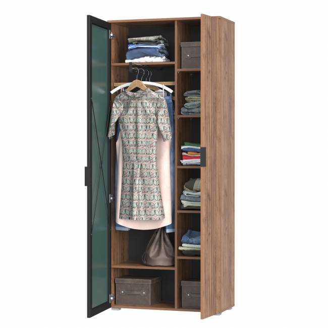 Шкаф с зеркалом Гранд 13.226 цвет дуб крафт табачный Шкаф с зеркалом Гранд 13.226 цвет дуб крафт табачный