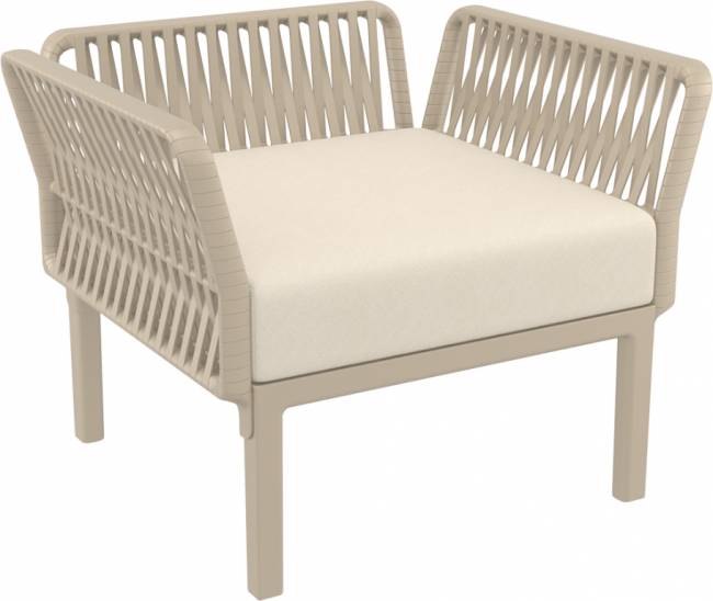 Комплект пластиковой мебели Portofino Lounge бежевый, бежевый