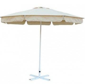 Зонт Митек D2,5 м круглый с воланом, стальной с подставкой