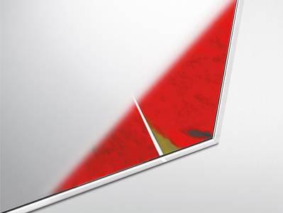 Зеркало настенное в раме Сельетта-5, глянец серебро 150 см х 50 см