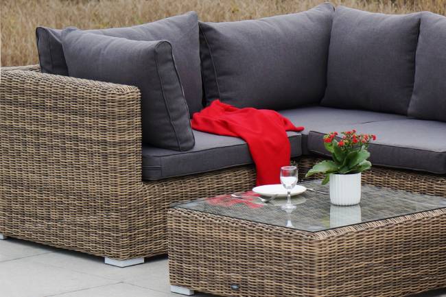 "Лунго" трансформирующийся диван из искусственного ротанга, цвет соломенный "Лунго" трансформирующийся диван из искусственного ротанга, цвет соломенный