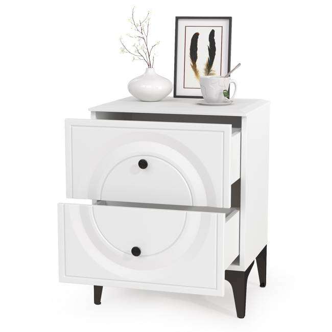 Тумба прикроватная Валенсия 13.291 цвет белый шагрень Тумба прикроватная Валенсия 13.291 цвет белый шагрень