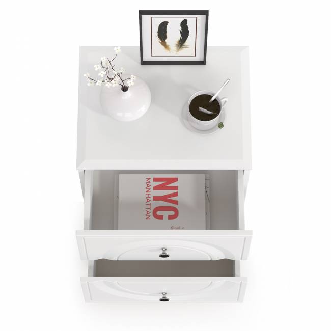 Тумба прикроватная Валенсия 13.291 цвет белый шагрень Тумба прикроватная Валенсия 13.291 цвет белый шагрень