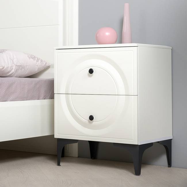 Тумба прикроватная Валенсия 13.291 цвет белый шагрень Тумба прикроватная Валенсия 13.291 цвет белый шагрень