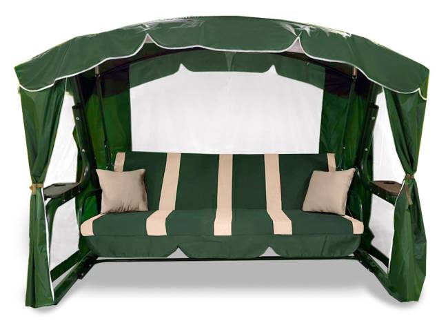 Качели садовые "Торонто Люкс Плюс", зеленые Качели садовые "Торонто Люкс Плюс", зеленые