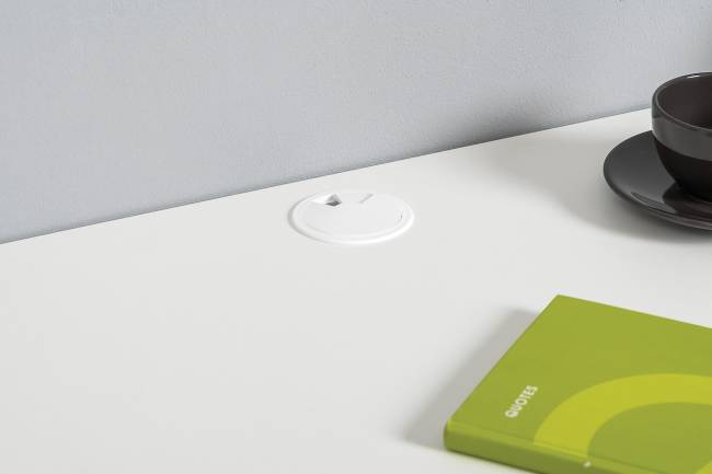 Мебель в детскую для учёбы Торонто цвет белый шагрень/стальной серый