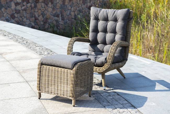 "Толедо" пуф плетеный, цвет соломенный "Толедо" пуф плетеный, цвет соломенный