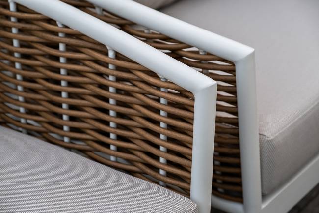 "Тоскана" лаунж-зона из искусственного ротанга, цвет соломенный "Тоскана" лаунж-зона из искусственного ротанга, цвет соломенный