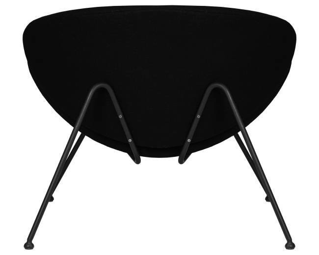 Кресло дизайнерское DOBRIN EMILY, черный ткань AF9, черное основание