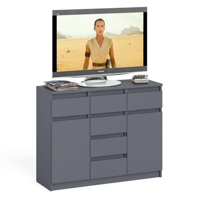 Комод с ящиками и дверками Мори МК1200.4 цвет графит Комод с ящиками и дверками Мори МК1200.4 цвет графит