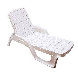 Шезлонг пластиковый Амстердам (белый) Шезлонг пластиковый Амстердам (белый)