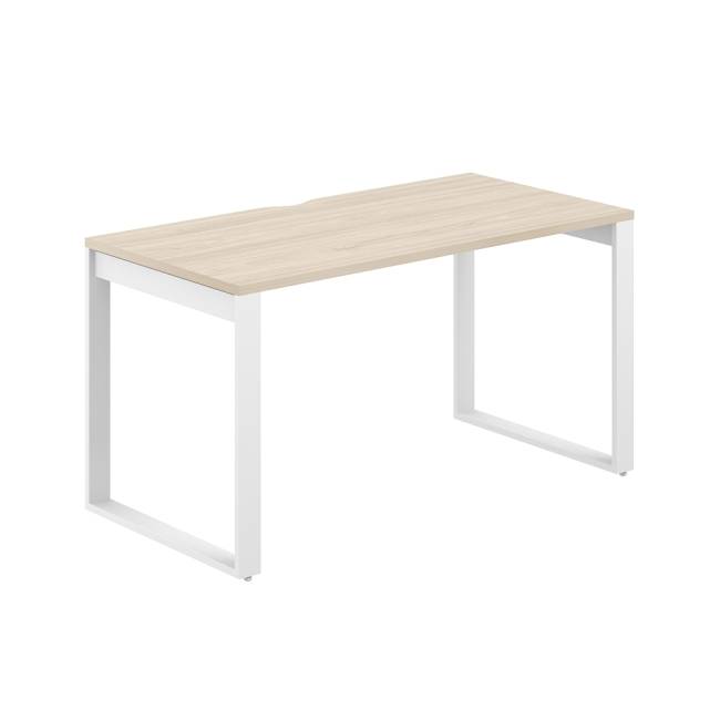 AG.101.WH.V.72.WH  / Стол 1200х600х750 / профиль О-образный: 70х20 белый; столешница с вырезом: белый