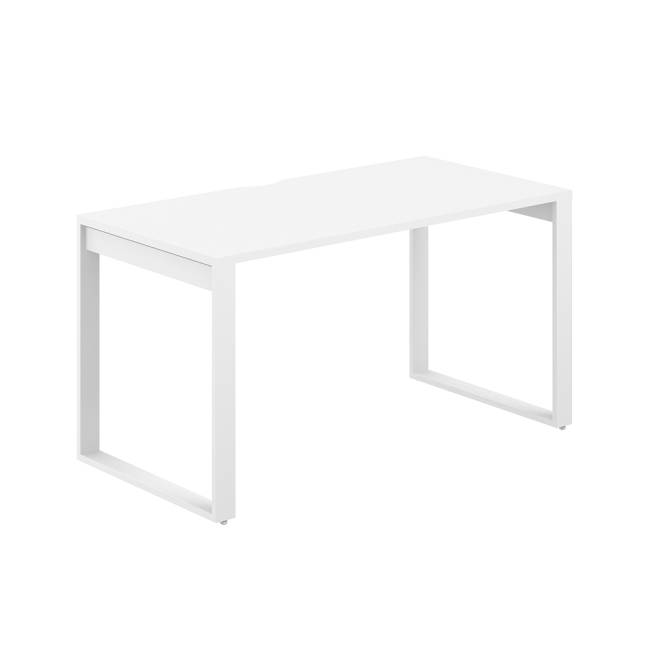 AG.101.WH.V.72.WH  / Стол 1200х600х750 / профиль О-образный: 70х20 белый; столешница с вырезом: белый