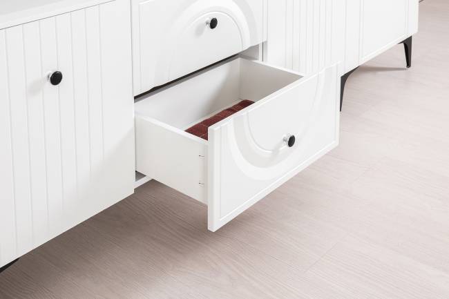 Тумба под ТВ Валенсия 16.45 цвет белый шагрень Тумба под ТВ Валенсия 16.45 цвет белый шагрень