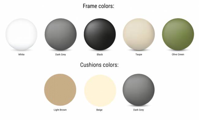 Комплект пластиковой мебели Portofino Lounge Corner бежевый, темно-серый