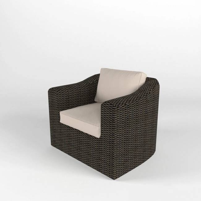 Комплект для отдыха из искусственного ротанга "Малага", 1+1+1, коричневый, черный