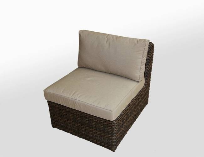 Комплект для отдыха из искусственного ротанга "Малага", 1+1+1, коричневый, черный