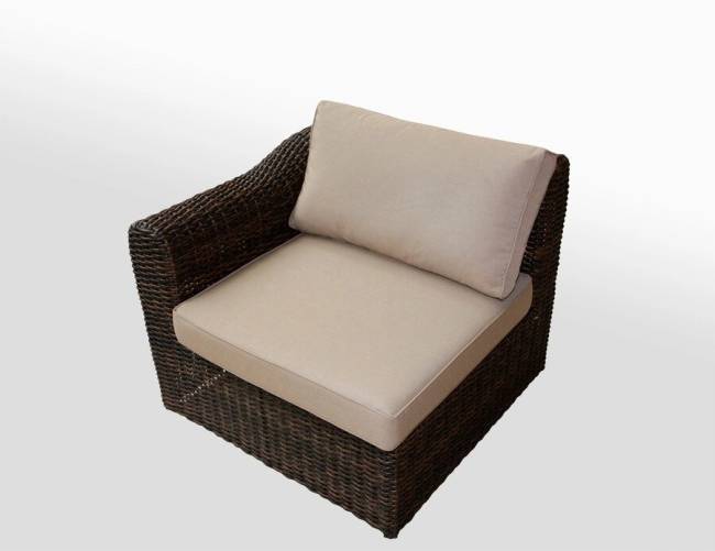 Комплект для отдыха из искусственного ротанга "Малага", 1+1+1, коричневый, черный