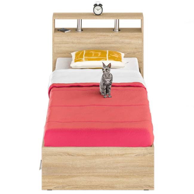 Кровать с ящиками Камелия 900 цвет дуб сонома Кровать с ящиками Камелия 900 цвет дуб сонома