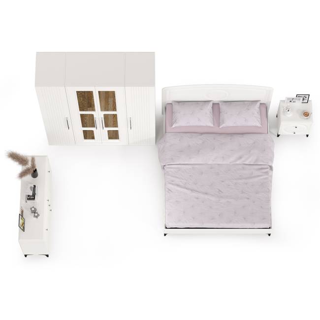 Валенсия Спальня № 31 цвет белый шагрень Валенсия Спальня № 31 цвет белый шагрень