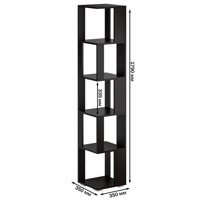 Комплект их 3-х открытых стеллажей цвет венге/дуб лоредо