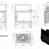 Топка AMELIA/P/BS/DECO, Г-образное стекло справа