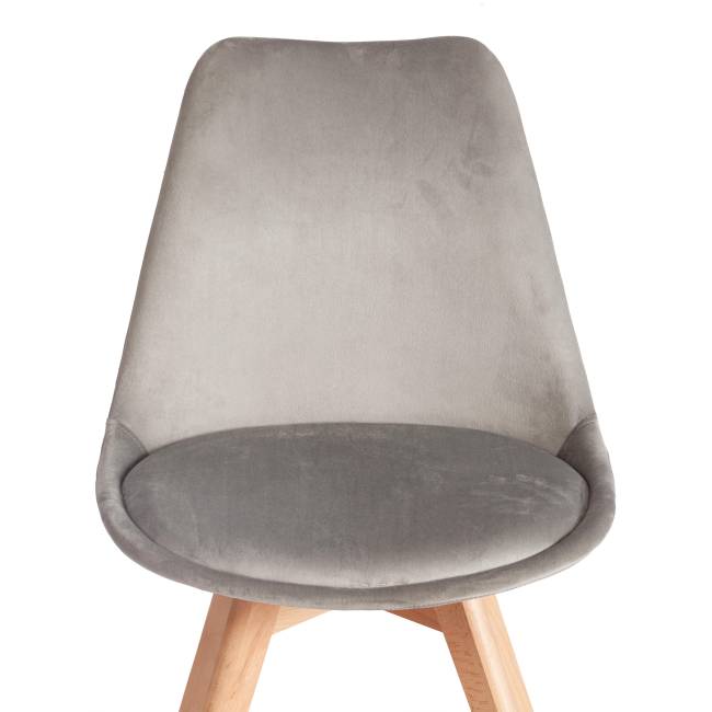 Стул TULIP SOFT (mod. 053V) / 1 шт. в упаковке дерево/пластик/вельвет, 49,5 x 54,5 x 84 см, Светло-серый (HLR 39)/натуральный светло-серый дерево/пластик/вельвет Стул TULIP SOFT (mod. 053V) / 1 шт. в упаковке дерево/пластик/вельвет, 49,5 x 54,5 x 84 см, Светло-серый (HLR 39)/натуральный светло-серый дерево/пластик/вельвет