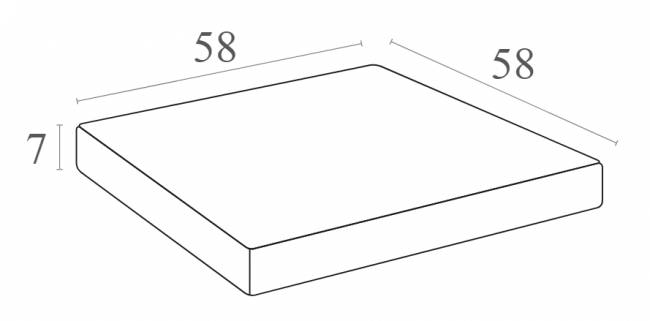 Подушка на сиденье Monaco Seat Cushion бежевый 580х580х70 мм Подушка на сиденье Monaco Seat Cushion бежевый 580х580х70 мм