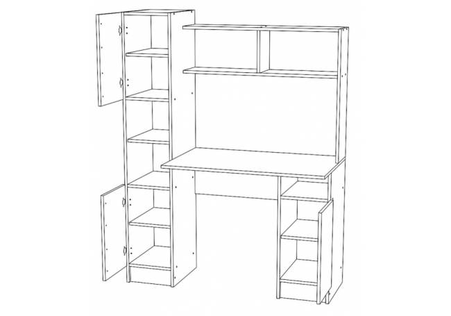 Компьютерный стол Эндо дуб вотан / белый